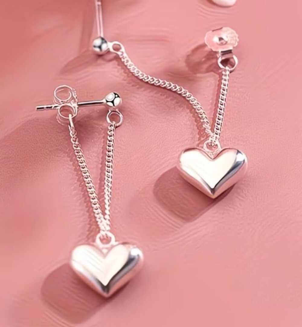 Women'S Elegant Minimalist Heart-Shaped Dangle Earrings